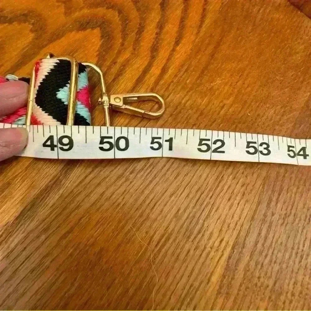π 6/$60 Replacement Strap Camera Strap Gold Hardware Geometric Pattern - Picture 2 of 4